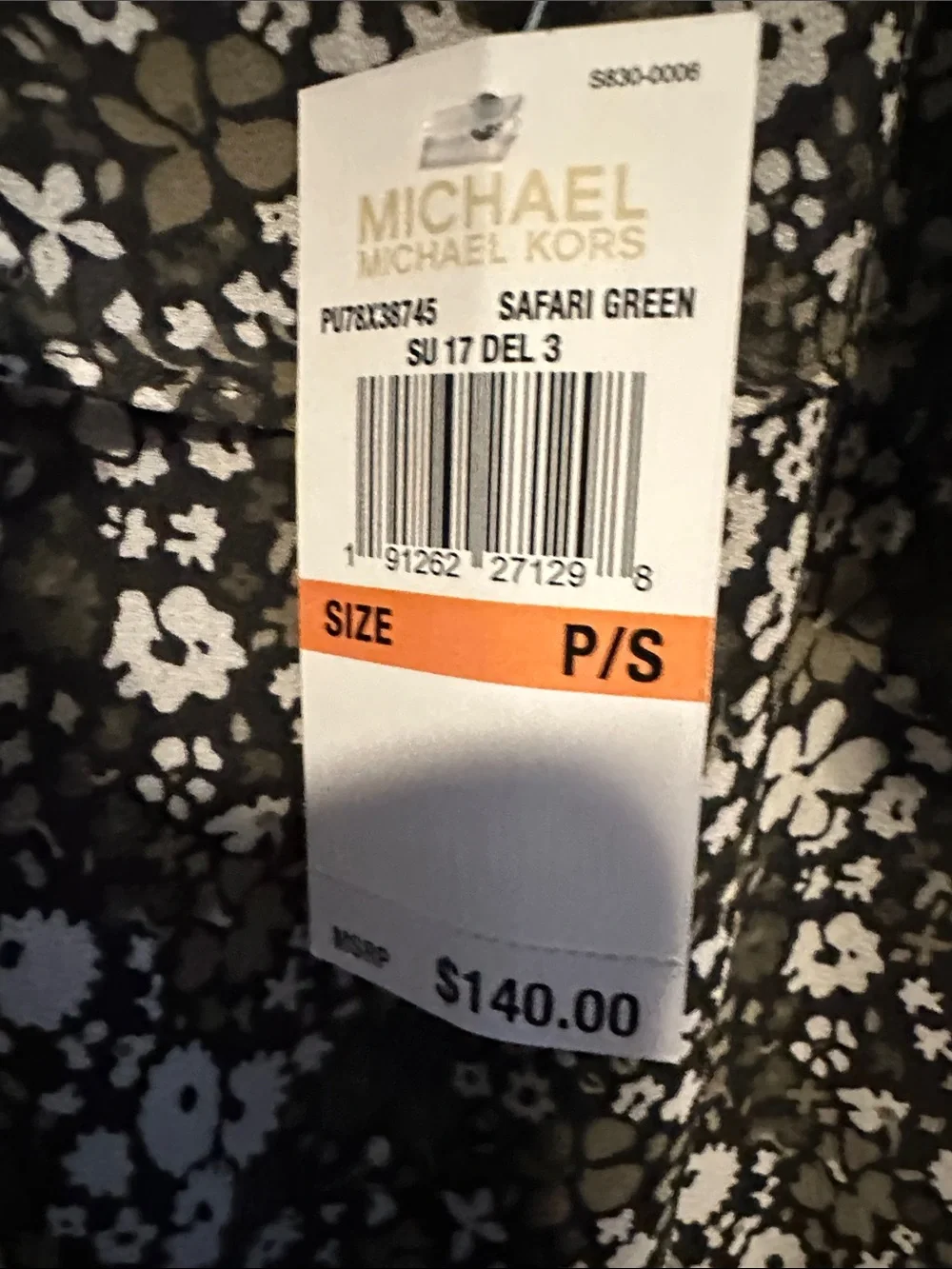 Michael Kors Black, Gwen and White Floral Ruffle Wide-Leg Lined Jumpsuit NEW